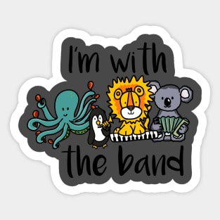 with the band Sticker